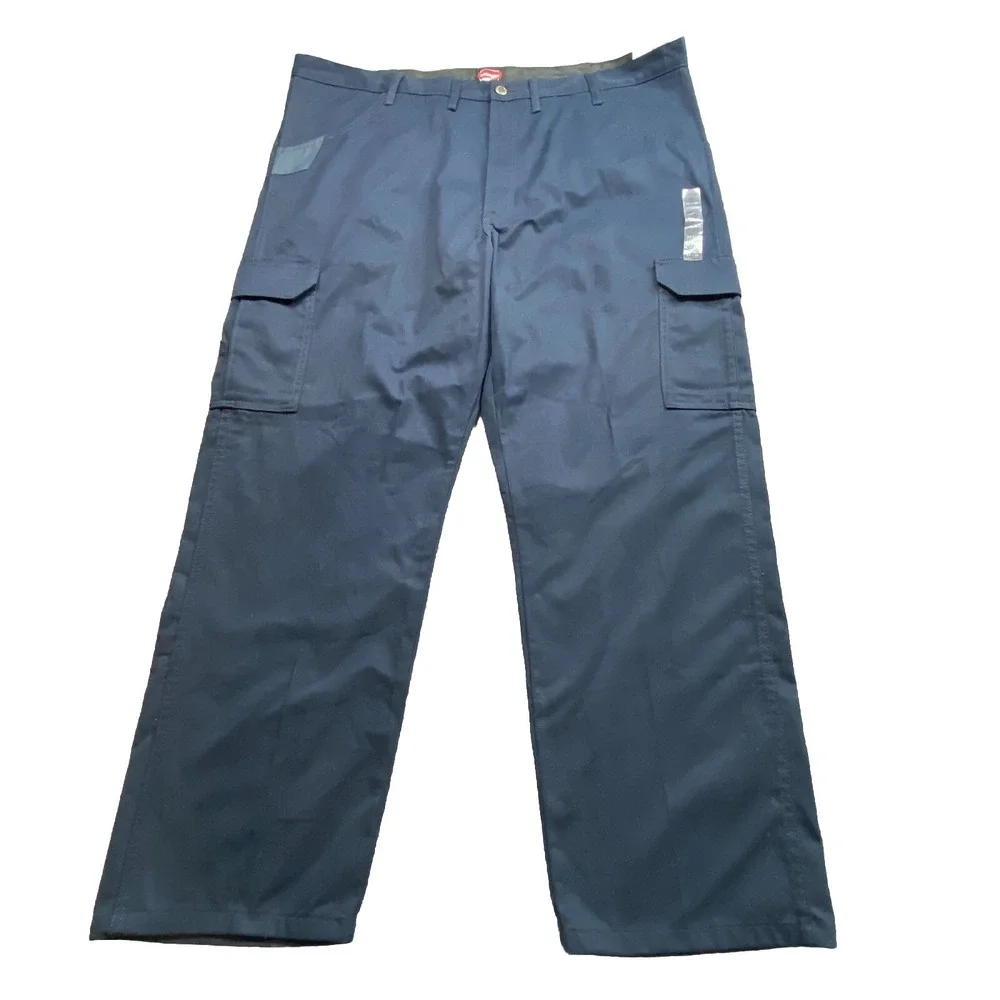 Wrangler Workwear Cargo Pants Mens 44x30 Blue Utility Workwear Industrial Rugged